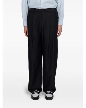 Ssstein Pleated Wide-Leg Trousers - Black