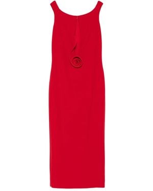 Magda Butrym Midikleid Mit Blumenapplikation - Rot