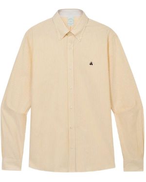 Brooks Brothers Button-Down Embroidered Logo Shirt - Natural