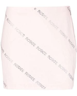 ROTATE BIRGER CHRISTENSEN Crystal-Embellished Miniskirt - Pink