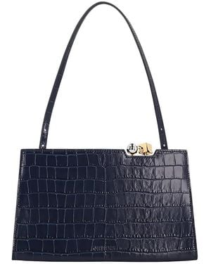 Jacquemus Le Salon Croc-Effect Shoulder Bag - Blue