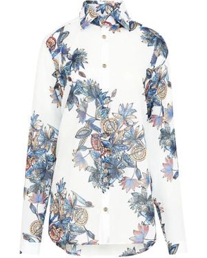 Amir Slama Floral-Print Shirt - Blue