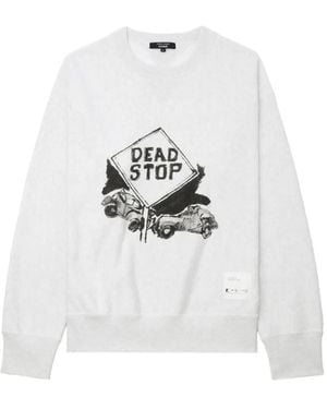 Comme des Garçons Dead Stop Graphic Sweatshirt - White