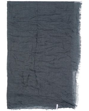 Botto Giuseppe Fringed Crinkled Scarf - Grey