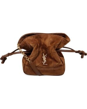 Saint Laurent Bandolera Acolchada - Marrón