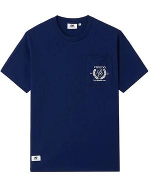 Chocoolate Patch-Pocket T-Shirt - Blue