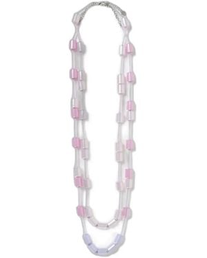 Emporio Armani Beaded Necklace - White