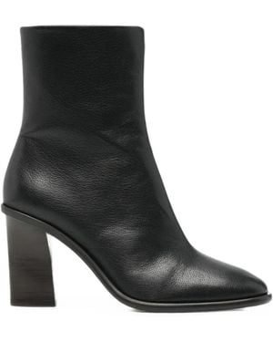Soeur Lollie Grained Leather Ankle Boots - Black