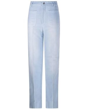 Victoria Beckham Vaqueros con bolsillos de parches - Azul