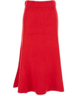 Fabiana Filippi ブラッシュドスカート - レッド