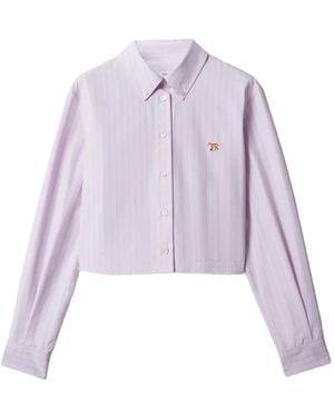 Maison Kitsuné Baby Fox Striped Shirt - Purple