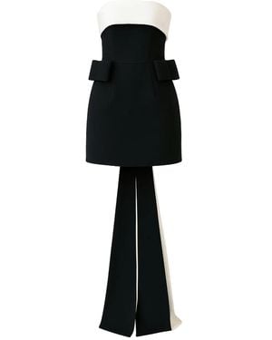 The New Arrivals Ilkyaz Ozel Lalani Bow-detail Mini Dress - Black