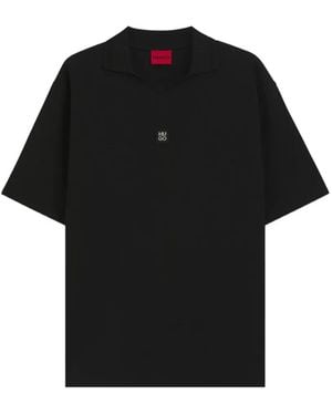 HUGO Polo Con Parche Del Logo - Negro