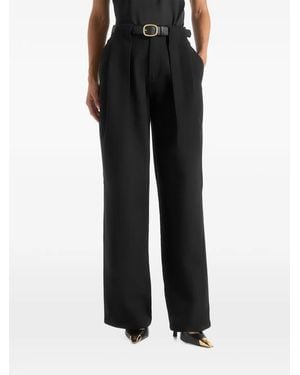 Manière De Voir Jodie Belted Box-Pleat Trousers - Black