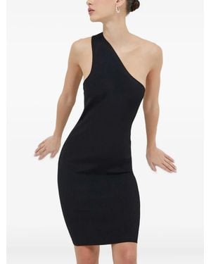 IRO Tuzal One-Shoulder Ribbed Mini Dress - Black