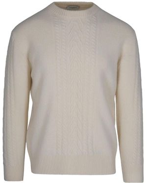 Paolo Pecora Cable-Knit Wool Sweater - Gray