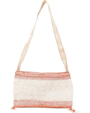 SLO_HAND_MADE Striped-Pattern Shoulder Bag - Pink