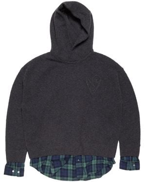 Acne Studios Embossed-Logo Hoodie - Blue