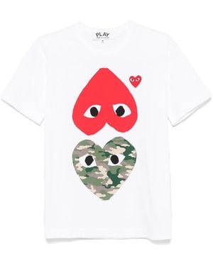 COMME DES GARÇONS PLAY Heart-Patch T-Shirt - White