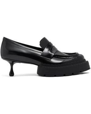 Noir Kei Ninomiya X Jimmy Choo 30Mm Maxi Loafers - Black