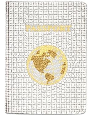 Judith Leiber Traveller Crystal-Embellished Passport Holder - White