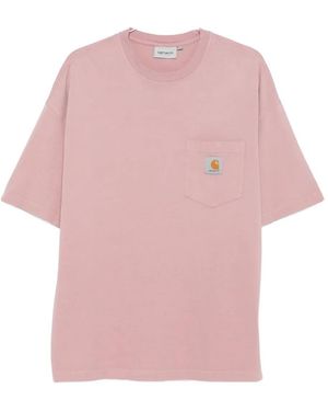 Carhartt Hudson Pocket T-Shirt - Pink