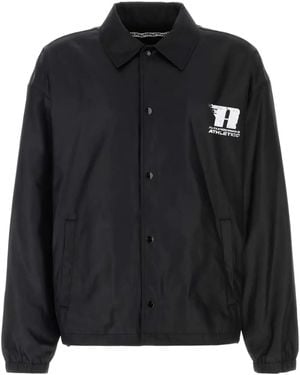 Alexander Wang Chaqueta con logo estampado - Negro