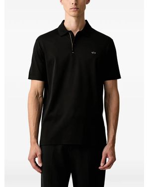 Paul & Shark Polo À Plaque Logo - Black