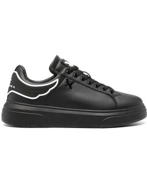 John Richmond Leather Trainers - Black