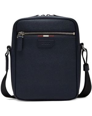 Bally Leren Crossbodytas - Blauw