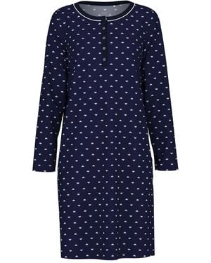 CALIDA Nachthemd Met All-Over Print - Blauw