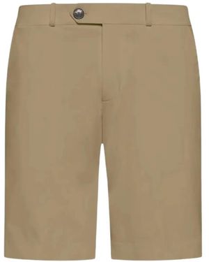 Rrd Button-Fastening Belt-Loop Shorts - Natural