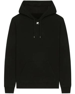 Courreges Sudadera Con Capucha Y Estampado Kiss - Negro