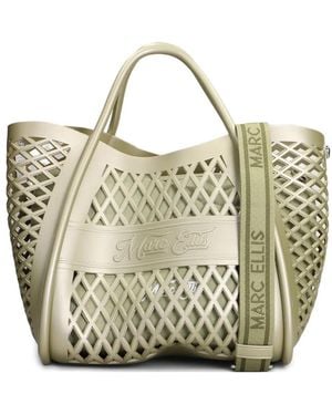 Marc Ellis Flat Buby Cut-Out Logo-Embossed Tote Bag - Metallic
