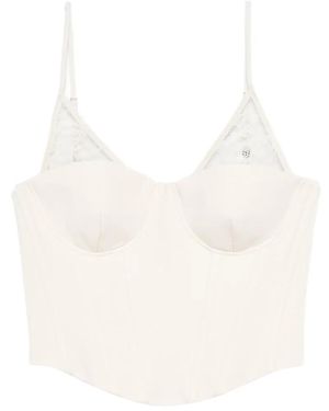 Patrizia Pepe Bustier-Style Top - White
