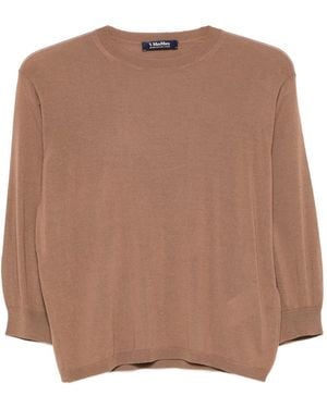 Max Mara Round-neck Wool Sweater - ブラウン