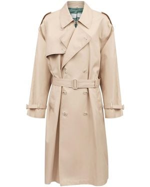 MM6 by Maison Margiela Twist Trench Coat - Natural