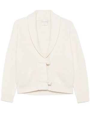 forte_forte Cárdigan Con Cuello Esmoquin - Blanco