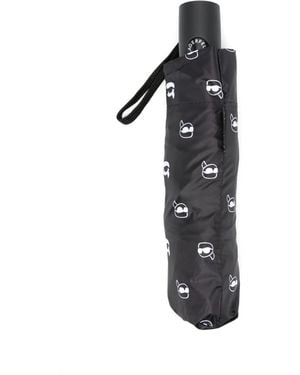 Karl Lagerfeld Paraplu Met Logoprint - Zwart