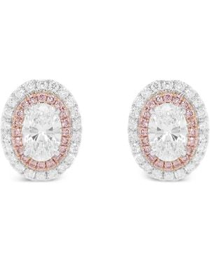HYT Jewelry 18K And Rose Diamond Earrings - White