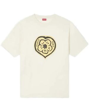 KENZO Boke Heart Flower-Print T-Shirt - White