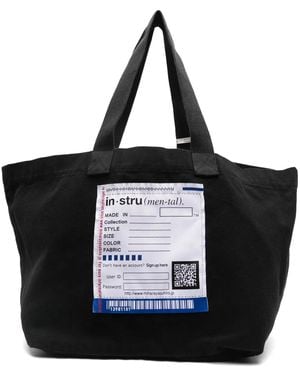 Maison Mihara Yasuhiro Logo-Patch Tote Bag - Black