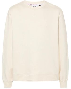 Gcds Logo-Embroidered Cotton Sweatshirt - Natural