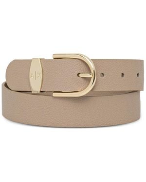 ARMANI EXCHANGE Logo-Detail Belt - Natural
