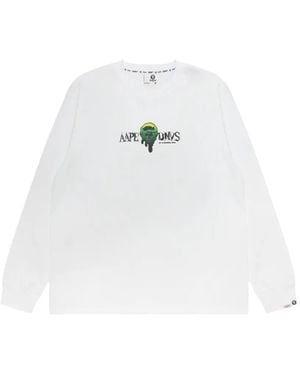 Aape By A Bathing Ape Pullover Mit Grafischem Print - Weiß