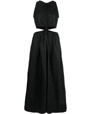 Faithfull the Brand Zeta Cut-Out Midi Dress - Black