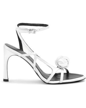 ROTATE BIRGER CHRISTENSEN Knot Sandalen Aus Satin - Weiß