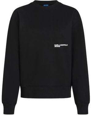 Karl Lagerfeld Logo-Print Sweatshirt - Black