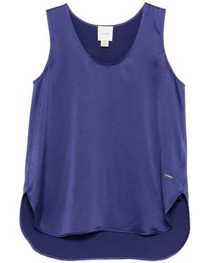 Calvin Klein Logo-Appliqué Blouse - Blue