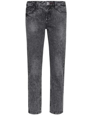 Philipp Plein Vaqueros Capri Boyfriend Angel - Gris